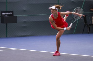 Sao Paulo (SP), 09 / 09 / 2025 - Valeriya Strakhova (UKR) ile Ana Candiotto (BRA) arasındaki maç, Sao Paulo 'daki SP Open' da, 9 Eylül 2025 tarihinde Villa-Lobos Park 'ta gerçekleşti. (leco viana\ yeni2))         