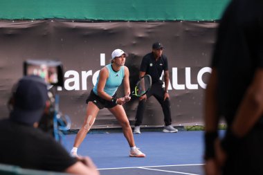 Sao Paulo (SP), 09 / 09 / 2025 - Valeriya Strakhova (UKR) ile Ana Candiotto (BRA) arasındaki maç, Sao Paulo 'daki SP Open' da, 9 Eylül 2025 tarihinde Villa-Lobos Park 'ta gerçekleşti. (leco viana\ yeni2))         