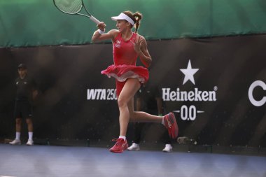 Sao Paulo (SP), 09 / 09 / 2025 - Valeriya Strakhova (UKR) ile Ana Candiotto (BRA) arasındaki maç, Sao Paulo 'daki SP Open' da, 9 Eylül 2025 tarihinde Villa-Lobos Park 'ta gerçekleşti. (leco viana\ yeni2))         