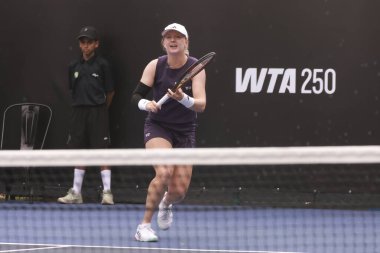 Sao Paulo (SP), 09 / 09 / 2025 - Sao Paulo 'da düzenlenen SP Açık' ta Francesca Jones (GBR) ile Lina Glushko (ISR) arasındaki maç, 9 Eylül 2025 tarihinde Sao Paulo 'nun batı bölgesinde gerçekleşti. (leco viana\ yeni2))  