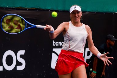 Sao Paulo (SP), 09 / 09 / 2025 - Sao Paulo 'da düzenlenen SP Açık' ta Francesca Jones (GBR) ile Lina Glushko (ISR) arasındaki maç, 9 Eylül 2025 tarihinde Sao Paulo 'nun batı bölgesinde gerçekleşti. (leco viana\ yeni2))  