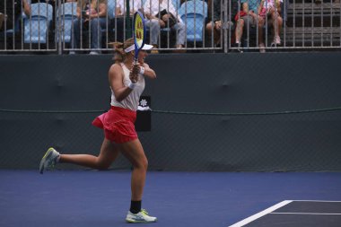 Sao Paulo (SP), 09 / 09 / 2025 - Sao Paulo 'da düzenlenen SP Açık' ta Francesca Jones (GBR) ile Lina Glushko (ISR) arasındaki maç, 9 Eylül 2025 tarihinde Sao Paulo 'nun batı bölgesinde gerçekleşti. (leco viana\ yeni2))  