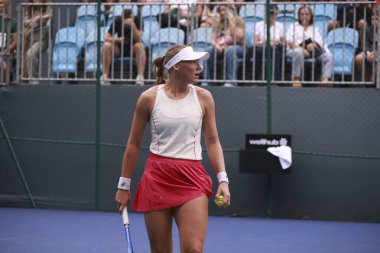 Sao Paulo (SP), 09 / 09 / 2025 - Sao Paulo 'da düzenlenen SP Açık' ta Francesca Jones (GBR) ile Lina Glushko (ISR) arasındaki maç, 9 Eylül 2025 tarihinde Sao Paulo 'nun batı bölgesinde gerçekleşti. (leco viana\ yeni2))  