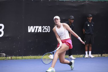 Sao Paulo (SP), 09 / 09 / 2025 - Sao Paulo 'da düzenlenen SP Açık' ta Francesca Jones (GBR) ile Lina Glushko (ISR) arasındaki maç, 9 Eylül 2025 tarihinde Sao Paulo 'nun batı bölgesinde gerçekleşti. (leco viana\ yeni2))  