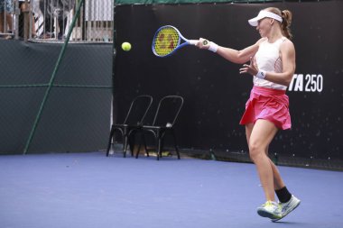 Sao Paulo (SP), 09 / 09 / 2025 - Sao Paulo 'da düzenlenen SP Açık' ta Francesca Jones (GBR) ile Lina Glushko (ISR) arasındaki maç, 9 Eylül 2025 tarihinde Sao Paulo 'nun batı bölgesinde gerçekleşti. (leco viana\ yeni2))  