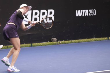 Sao Paulo (SP), 09 / 09 / 2025 - Sao Paulo 'da düzenlenen SP Açık' ta Francesca Jones (GBR) ile Lina Glushko (ISR) arasındaki maç, 9 Eylül 2025 tarihinde Sao Paulo 'nun batı bölgesinde gerçekleşti. (leco viana\ yeni2))  
