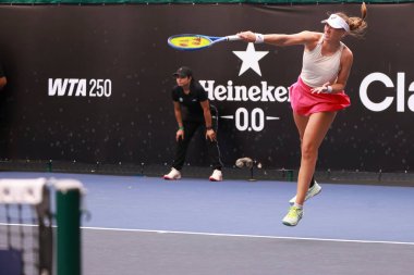 Sao Paulo (SP), 09 / 09 / 2025 - Sao Paulo 'da düzenlenen SP Açık' ta Francesca Jones (GBR) ile Lina Glushko (ISR) arasındaki maç, 9 Eylül 2025 tarihinde Sao Paulo 'nun batı bölgesinde gerçekleşti. (leco viana\ yeni2))  