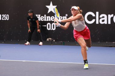 Sao Paulo (SP), 09 / 09 / 2025 - Sao Paulo 'da düzenlenen SP Açık' ta Francesca Jones (GBR) ile Lina Glushko (ISR) arasındaki maç, 9 Eylül 2025 tarihinde Sao Paulo 'nun batı bölgesinde gerçekleşti. (leco viana\ yeni2))  