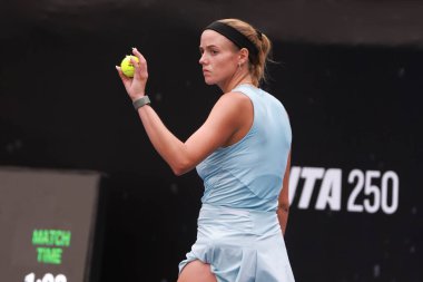 Sao Paulo (SP), 09 / 09 / 2025 - Anna Rogers (ABD) ile Panna Udvardy (HUN) arasındaki maç, Sao Paulo 'daki SP Açık' ta, 9 Eylül 2025 tarihinde Villa-Lobos Park 'ta gerçekleşti. (leco viana\ yeni2))     