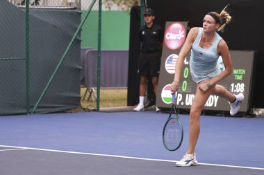 Sao Paulo (SP), 09 / 09 / 2025 - Anna Rogers (ABD) ile Panna Udvardy (HUN) arasındaki maç, Sao Paulo 'daki SP Açık' ta, 9 Eylül 2025 tarihinde Villa-Lobos Park 'ta gerçekleşti. (leco viana\ yeni2))     