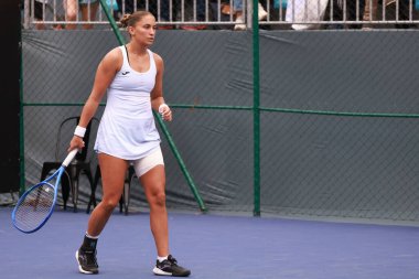 Sao Paulo (SP), 09 / 09 / 2025 - Anna Rogers (ABD) ile Panna Udvardy (HUN) arasındaki maç, Sao Paulo 'daki SP Açık' ta, 9 Eylül 2025 tarihinde Villa-Lobos Park 'ta gerçekleşti. (leco viana\ yeni2))     