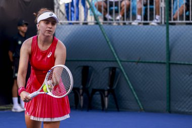 Sao Paulo (SP), 09 / 09 / 2025 - Jazmin Ortenzi (ARG) ile Berfu Cengiz (TUR) arasındaki maç, Sao Paulo 'daki SP Open' da, 9 Eylül 2025 tarihinde Villa-Lobos Park 'ta gerçekleşti. (leco viana\ yeni2))   