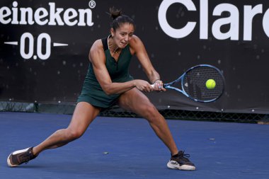 Sao Paulo (SP), 09 / 09 / 2025 - Jazmin Ortenzi (ARG) ile Berfu Cengiz (TUR) arasındaki maç, Sao Paulo 'daki SP Open' da, 9 Eylül 2025 tarihinde Villa-Lobos Park 'ta gerçekleşti. (leco viana\ yeni2))   