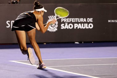 Sao Paulo (SP), 09 / 09 / 2025 - Yasmine Mansouri (FRA) ile Alexandra Eala (PHI) arasındaki maç, Sao Paulo 'daki SP Açık' ta, 9 Eylül 2025 tarihinde Villa-Lobos Park 'ta gerçekleşti. (leco viana\ yeni2))     