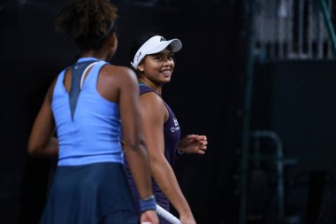 Sao Paulo (sp), 09 / 09 / 2025 - sao paulo 'da açılan sp' de Victoria luiza barros (bra) ve nauhany vitoria leme da silva (bra) vs Anna Rogers (USA) ve janice tjen (ina) arasındaki çiftler maçı. (leco viana\ yeni2))    