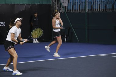 Sao Paulo (SP), 09 / 09 / 2025 - Sao Paulo 'daki SP Açık' ta Yvonne Cavalle Reimers (ESP) ve Alicia Herrero Linana (ESP) ile Arianne Hartono (Ned) ve Prarthana Thombare (IND) arasındaki ikili maç. (leco viana\ yeni2))  