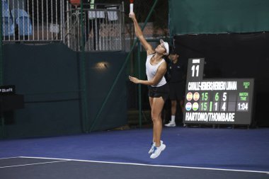 Sao Paulo (SP), 09 / 09 / 2025 - Sao Paulo 'daki SP Açık' ta Yvonne Cavalle Reimers (ESP) ve Alicia Herrero Linana (ESP) ile Arianne Hartono (Ned) ve Prarthana Thombare (IND) arasındaki ikili maç. (leco viana\ yeni2))  