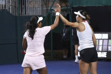Sao Paulo (SP), 09 / 09 / 2025 - Sao Paulo 'daki SP Açık' ta Yvonne Cavalle Reimers (ESP) ve Alicia Herrero Linana (ESP) ile Arianne Hartono (Ned) ve Prarthana Thombare (IND) arasındaki ikili maç. (leco viana\ yeni2))  