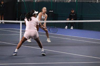 Sao Paulo (SP), 09 / 09 / 2025 - Sao Paulo 'daki SP Açık' ta Yvonne Cavalle Reimers (ESP) ve Alicia Herrero Linana (ESP) ile Arianne Hartono (Ned) ve Prarthana Thombare (IND) arasındaki ikili maç. (leco viana\ yeni2))  
