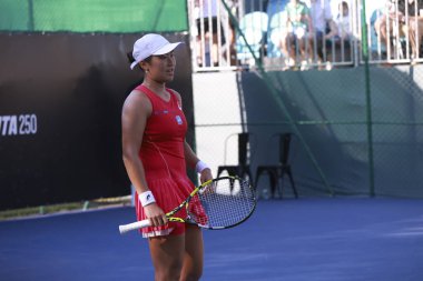 Sao Paulo (SP), 10 Eylül 2025 - Sao Paulo 'daki SP Open' da Janice Tjen ve Martina Okalova (SVK) arasında oynanan karşılaşma, Villa-Lobos Park 'ta gerçekleştirilecek. (leco viana\ yeni2))