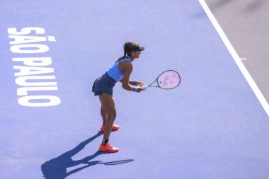 Sao Paulo (SP), 9 / 10 / 2025 - Sao Paulo 'daki SP Open' da Francesca Jones (GBR) ile Whitney Osuigwe (USA) arasındaki maç, Sao Paulo 'da Villa-Lobos Park' ta yapılacak. (leco viana\ yeni2))    