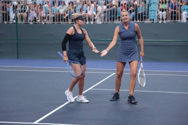 Sao Paulo (SP), 9 / 10 / 2025 - Villa-Lobos Park 'ta düzenlenen SP Açık' ta Madeleine Brooks (GBR) ve Jessica Failla (USA) ile Emily Appleton (GBR) ve Isabelle Haverlag (Ned) arasındaki maç. (leco viana\ yeni2))     