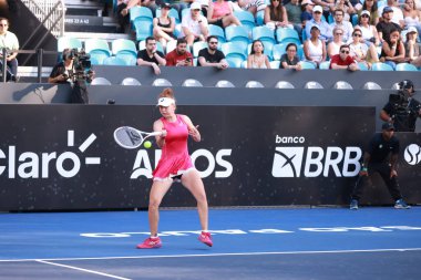 Sao Paulo (SP), 09 / 11 / 2025 - Berfu Cengiz (TUR) ile Renata Zarazua (MEX) arasındaki maç, Sao Paulo 'daki SP Açık' ta, 2025 yılında Villa-Lobos Park 'ta gerçekleşti. (leco viana\ yeni2))    