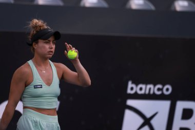 Sao Paulo (SP), 09 / 11 / 2025 - Berfu Cengiz (TUR) ile Renata Zarazua (MEX) arasındaki maç, Sao Paulo 'daki SP Açık' ta, 2025 yılında Villa-Lobos Park 'ta gerçekleşti. (leco viana\ yeni2))    