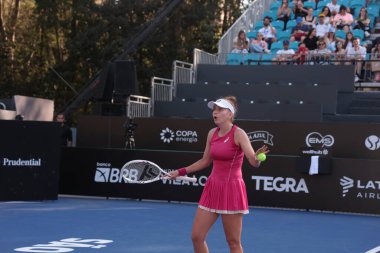 Sao Paulo (SP), 09 / 11 / 2025 - Berfu Cengiz (TUR) ile Renata Zarazua (MEX) arasındaki maç, Sao Paulo 'daki SP Açık' ta, 2025 yılında Villa-Lobos Park 'ta gerçekleşti. (leco viana\ yeni2))    
