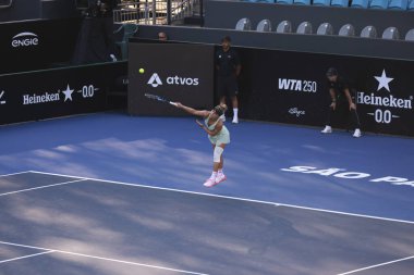 Sao Paulo (SP), 09 / 11 / 2025 - Berfu Cengiz (TUR) ile Renata Zarazua (MEX) arasındaki maç, Sao Paulo 'daki SP Açık' ta, 2025 yılında Villa-Lobos Park 'ta gerçekleşti. (leco viana\ yeni2))    