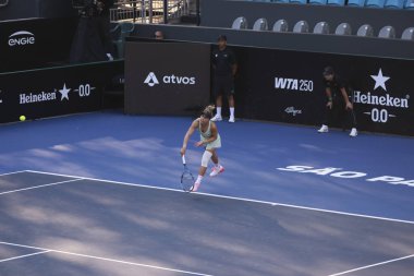 Sao Paulo (SP), 09 / 11 / 2025 - Berfu Cengiz (TUR) ile Renata Zarazua (MEX) arasındaki maç, Sao Paulo 'daki SP Açık' ta, 2025 yılında Villa-Lobos Park 'ta gerçekleşti. (leco viana\ yeni2))    