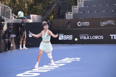 Sao Paulo (SP), 09 / 11 / 2025 - Berfu Cengiz (TUR) ile Renata Zarazua (MEX) arasındaki maç, Sao Paulo 'daki SP Açık' ta, 2025 yılında Villa-Lobos Park 'ta gerçekleşti. (leco viana\ yeni2))    
