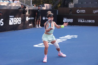Sao Paulo (SP), 09 / 11 / 2025 - Berfu Cengiz (TUR) ile Renata Zarazua (MEX) arasındaki maç, Sao Paulo 'daki SP Açık' ta, 2025 yılında Villa-Lobos Park 'ta gerçekleşti. (leco viana\ yeni2))    