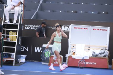 Sao Paulo (SP), 09 / 11 / 2025 - Berfu Cengiz (TUR) ile Renata Zarazua (MEX) arasındaki maç, Sao Paulo 'daki SP Açık' ta, 2025 yılında Villa-Lobos Park 'ta gerçekleşti. (leco viana\ yeni2))    