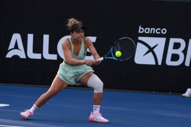 Sao Paulo (SP), 09 / 11 / 2025 - Berfu Cengiz (TUR) ile Renata Zarazua (MEX) arasındaki maç, Sao Paulo 'daki SP Açık' ta, 2025 yılında Villa-Lobos Park 'ta gerçekleşti. (leco viana\ yeni2))    