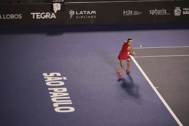 Sao Paulo (SP), 09 / 11 / 2025 - Match Ana Candiotto (BRA) vs. Panna Udvary (HUN), Sao Paulo 'daki SP Open' da, 11 Eylül 2025 tarihinde, Sao Paulo 'nun batı bölgesinde gerçekleşti. (leco viana\ yeni2))      