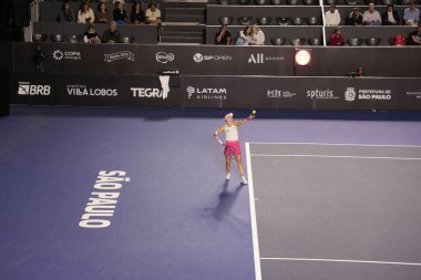 Sao Paulo (SP), 11 Eylül 2025 - Sao Paulo 'daki SP Açık' ta Beatriz Haddad Maia (BRA) ile Laura Pigossi arasındaki maç, 11 Eylül 2025 tarihinde Villa-Lobos Park 'ta gerçekleşmiştir. (leco viana\ yeni2))    