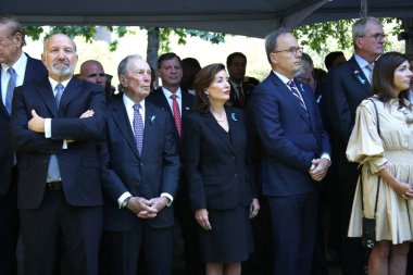24. yıldönümü 9 / 11 anma töreni. 11 Eylül 2025, New York, ABD: Howard Lutnick, Birleşik Devletler Ticaret Bakanı. (niyi fote\ theenews2)