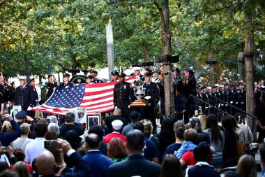 11 Eylül 2025, New York, ABD: 11 Eylül 24 Eylül anma töreni Dünya Ticaret Merkezi 'ndeki 11 Eylül Anma Plazasında gerçekleşecek. (niyi fote\ theenews2)         