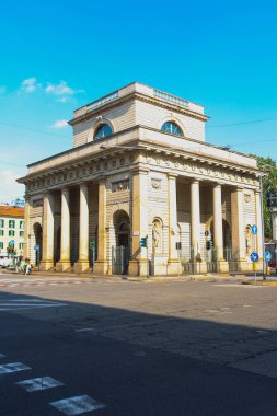 Milan (İtalya), 12 Eylül 2025 - Porta Venezia - Porta Venezia, Milano 'nun İspanyol duvarları boyunca inşa edilen altı ana kapısından biridir. (Edson de souza 2nci bölüm))       