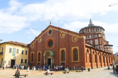 Milan (İtalya), 12 Eylül 2025 - Chiesa di Santa Maria delle Grazie / Son Yemek - Santa Maria delle Grazie Kilisesi (İngilizce: 