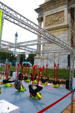 Milan (İtalya), 13 Eylül 2025 - MyPersonal Trainer Days 'in 4.' sü bugün başladı ve yarın Milan 'daki Arco della Pace' de sona erecek. Bu ücretsiz etkinlik sağlık, spor ve güzelliğe adanmıştır. (Edson de souza 2nci bölüm))      