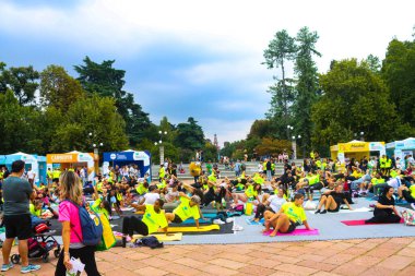 Milan (İtalya), 13 Eylül 2025 - MyPersonal Trainer Days 'in 4.' sü bugün başladı ve yarın Milan 'daki Arco della Pace' de sona erecek. Bu ücretsiz etkinlik sağlık, spor ve güzelliğe adanmıştır. (Edson de souza 2nci bölüm))      