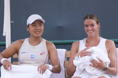 Sao Paulo (SP), 11 Eylül 2025 - Yvonne Cavalle Reimers (SP) ve Alicia Herrero (SP) - Anna Rogers (USA) ve Janice Tjen (INA), Sao Paulo 'daki SP Open' da karşı karşıya geldiler. (leco viana\ yeni2))       