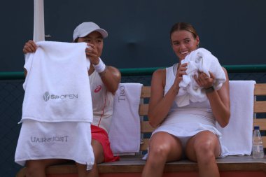 Sao Paulo (SP), 11 Eylül 2025 - Yvonne Cavalle Reimers (SP) ve Alicia Herrero (SP) - Anna Rogers (USA) ve Janice Tjen (INA), Sao Paulo 'daki SP Open' da karşı karşıya geldiler. (leco viana\ yeni2))       