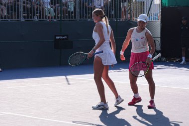 Sao Paulo (SP), 11 Eylül 2025 - Yvonne Cavalle Reimers (SP) ve Alicia Herrero (SP) - Anna Rogers (USA) ve Janice Tjen (INA), Sao Paulo 'daki SP Open' da karşı karşıya geldiler. (leco viana\ yeni2))       