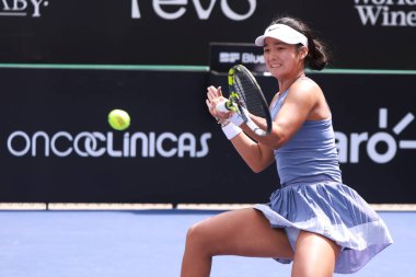 Sao Paulo (SP), 12 Eylül 2025 - Janice Tjen (INA) vs. Alexandra Eala (PHI), Sao Paulo 'daki SP Open' da, 12 Eylül 2025 tarihinde, Sao Paulo 'nun batı bölgesinde yer alır. (leco viana\ yeni2))    