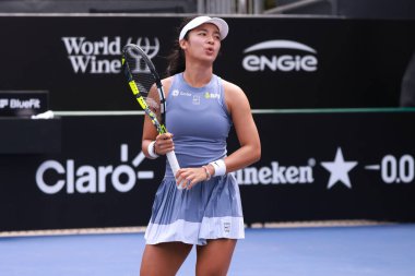 Sao Paulo (SP), 12 Eylül 2025 - Janice Tjen (INA) vs. Alexandra Eala (PHI), Sao Paulo 'daki SP Open' da, 12 Eylül 2025 tarihinde, Sao Paulo 'nun batı bölgesinde yer alır. (leco viana\ yeni2))    