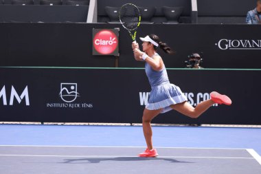Sao Paulo (SP), 12 Eylül 2025 - Janice Tjen (INA) vs. Alexandra Eala (PHI), Sao Paulo 'daki SP Open' da, 12 Eylül 2025 tarihinde, Sao Paulo 'nun batı bölgesinde yer alır. (leco viana\ yeni2))    