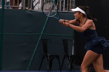 Sao Paulo (SP), 09 / 12 / 2025 - Tiantsoa Rakotomanga Rajaonah (FRA) ile Panna Udvardy (HUN) arasındaki maç, Sao Paulo 'daki SP Açık' ta, 12 Eylül 2025 tarihinde Villa-Lobos Park 'ta gerçekleşti. (leco viana\ yeni2))    